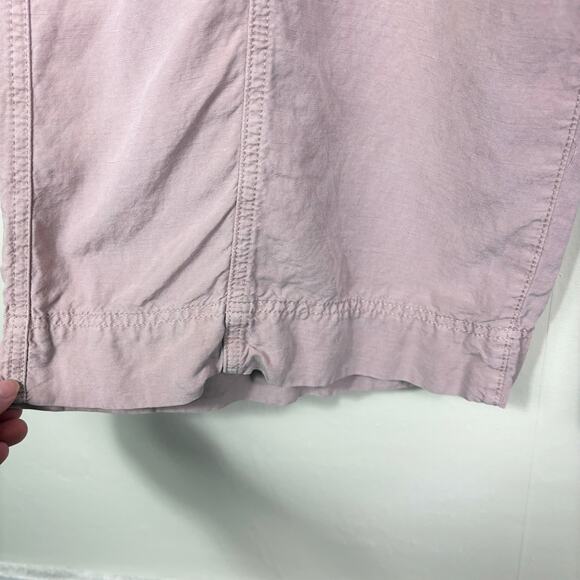 Anthropologie Pilcro Linen Blend High Waisted Wide Leg Utility Silky Cargo Pants - Picture 9 of 13